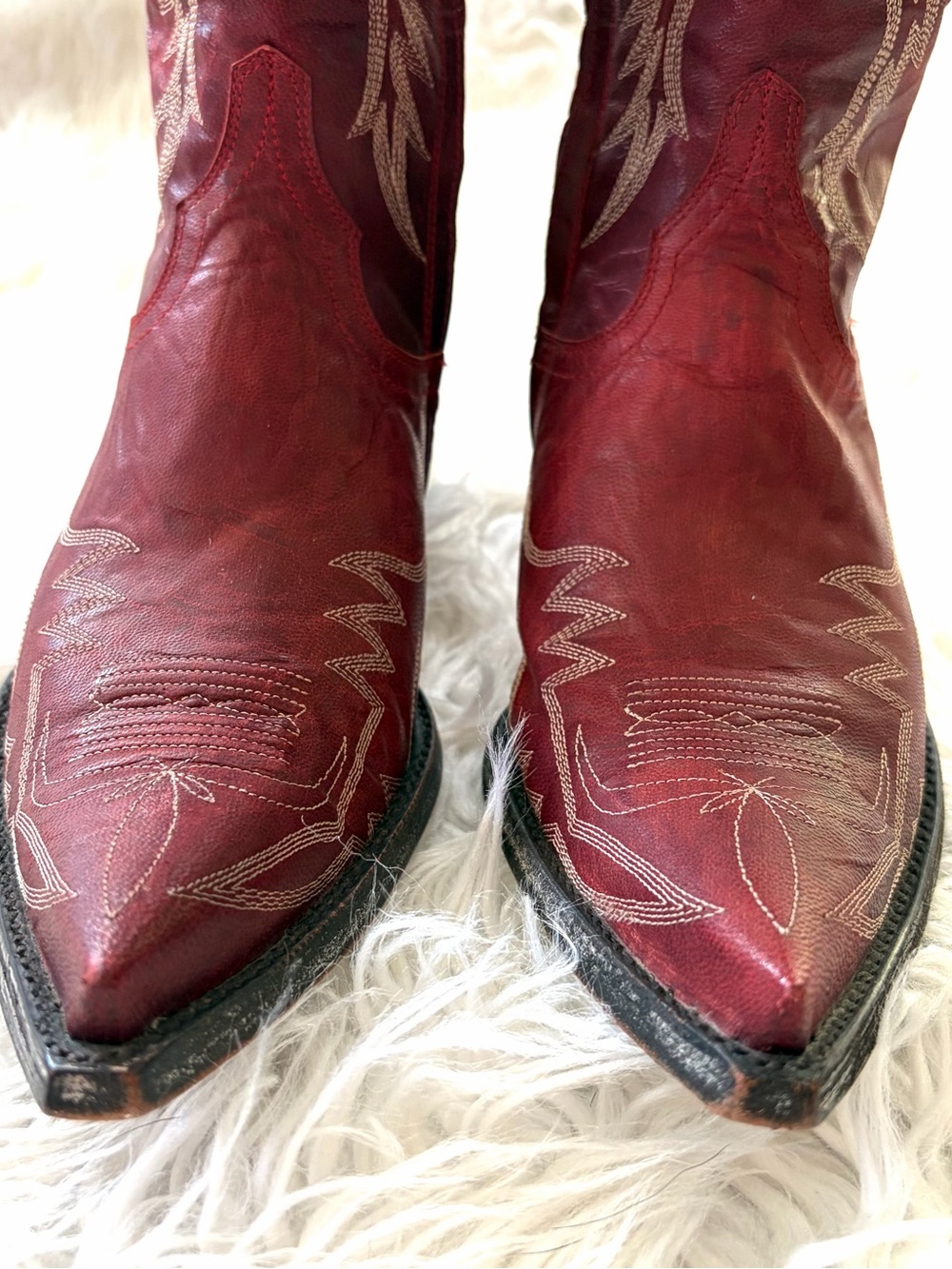 Old Gringo Women’s Mayra Red Tall Embroidered Cowboy Boots Snip Toe Size 9 - Picture 7 of 12